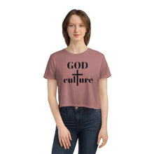 Load image into Gallery viewer, God Culture Flowy Cropped Tee
